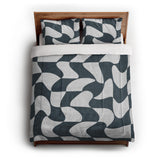 Twyla Checkered Navy in Full/Queen (88" x 88") Size