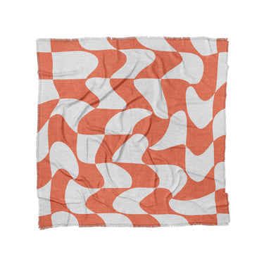 Twyla Checkered Coral in Full/Queen (88" x 88") Size