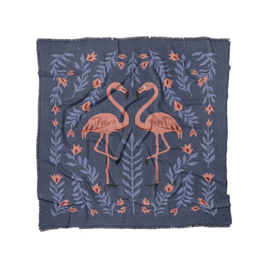 Flamingo Friends Navy in Full/Queen (88" x 88") Size