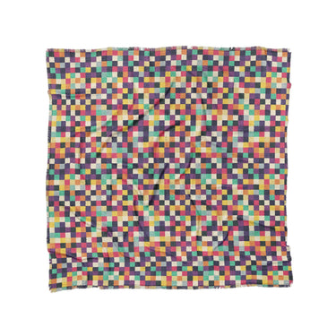 Pixel Mosaic Multicolor Midtone in Full/Queen (88" x 88") Size