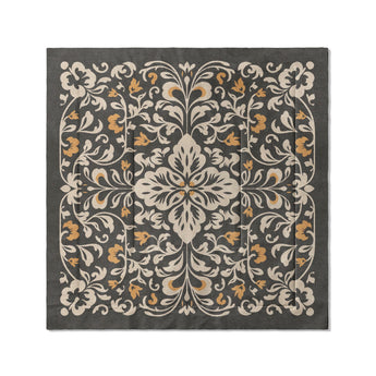 Annette Vintage Black & Yellow in Full/Queen (88" x 88") Size