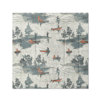 Gone Fishing in Full/Queen (88" x 88") Size