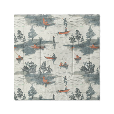 Gone Fishing in Full/Queen (88" x 88") Size