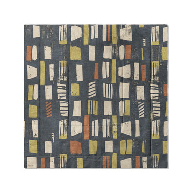 Milo Navy, Lime, & Terracotta in Full/Queen (88" x 88") Size