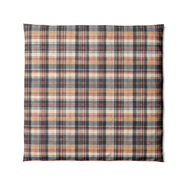 MacPherson Plaid Navy & Gold in Full/Queen (88" x 88") Size