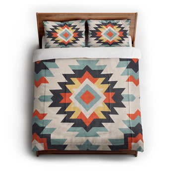 Dakota Blue & Orange in Full/Queen (88" x 88") Size