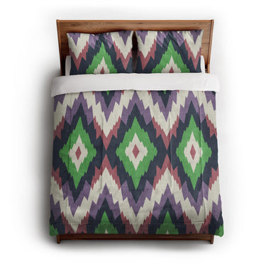 Dyani Eggplant & Matcha in Full/Queen (88" x 88") Size