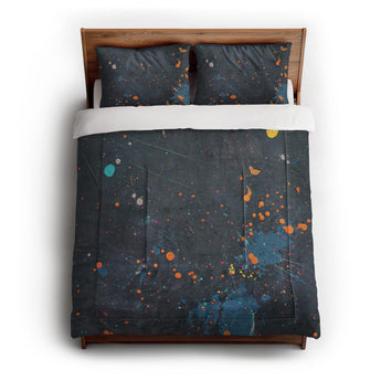 Jacob Navy & Orange in Full/Queen (88" x 88") Size