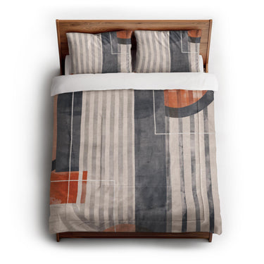 Gordian Navy & Orange in Full/Queen (88" x 88") Size