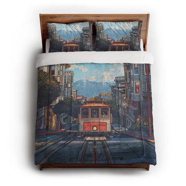 San Francisco Trolley in Full/Queen (88" x 88") Size