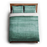 Jacinda Watercolor Teal Ombre in Full/Queen (88" x 88") Size
