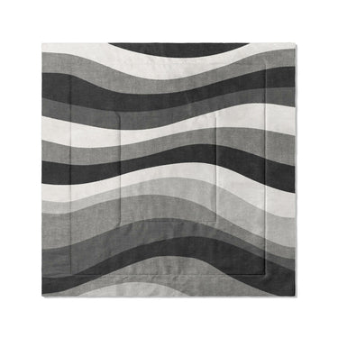 Sinuous Grey Monochrome in Full/Queen (88" x 88") Size