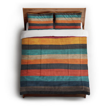 Brush Stripes Multicolor in Full/Queen (88" x 88") Size