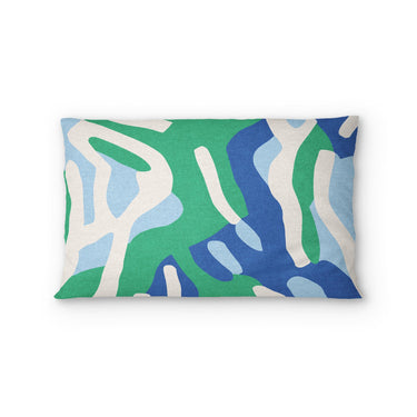 Leonardo Blue Green Standard - cotton - White Backing
