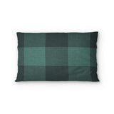 Buffalo Plaid Deep Teal Standard - cotton - White Backing