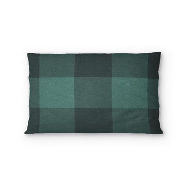 Buffalo Plaid Deep Teal Standard - cotton - White Backing