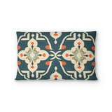 Merrin Blue & Ivory Standard - cotton - White Backing