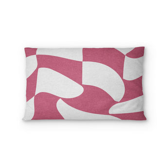 Twyla Checkered Fuchsia Standard - cotton - White Backing
