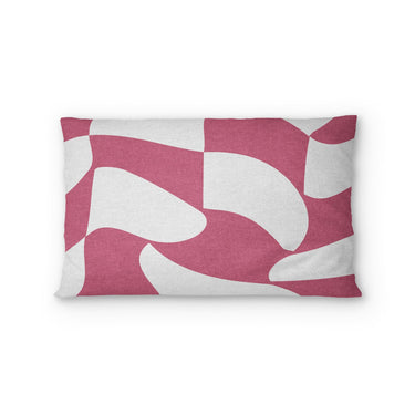 Twyla Checkered Fuchsia Standard - cotton - White Backing