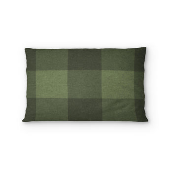 Buffalo Plaid Dark Olive Standard - cotton - White Backing