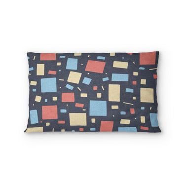 Geometric Confetti Twilight Standard - cotton - White Backing