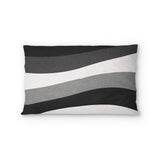Sinuous Grey Monochrome Standard - cotton - White Backing