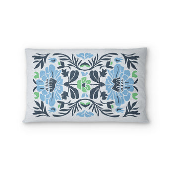 Corriana Blue & Green Standard - cotton - White Backing