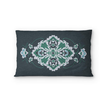 Fenwick Navy & Green Standard - cotton - White Backing