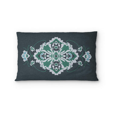 Fenwick Navy & Green Standard - cotton - White Backing