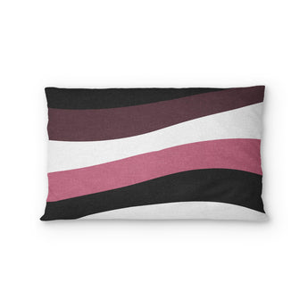 Sinuous Maroon Monochrome Standard - cotton - White Backing