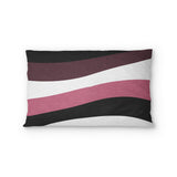 Sinuous Maroon Monochrome Standard - cotton - White Backing