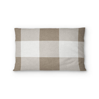 Buffalo Plaid Light Cedar Brown Standard - cotton - White Backing