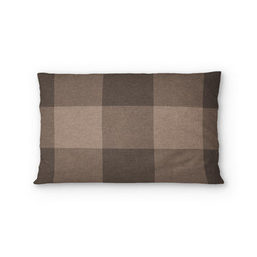 Buffalo Plaid Dark Cedar Brown Standard - cotton - White Backing