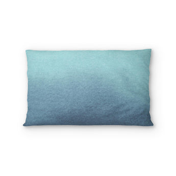 Kieran Watercolor Teal Ombre Standard - cotton - White Backing