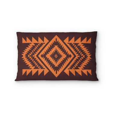Reyno Orange & Maroon Standard - cotton - White Backing