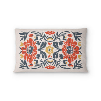 Corriana Navy & Red Standard - cotton - White Backing