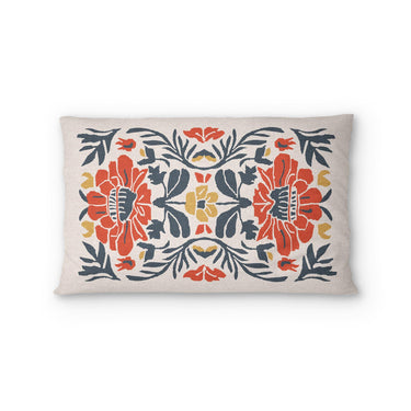 Corriana Navy & Red Standard - cotton - White Backing