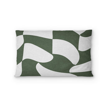 Twyla Checkered Army Green Standard - cotton - White Backing
