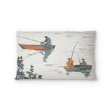 Gone Fishing Standard - cotton - White Backing