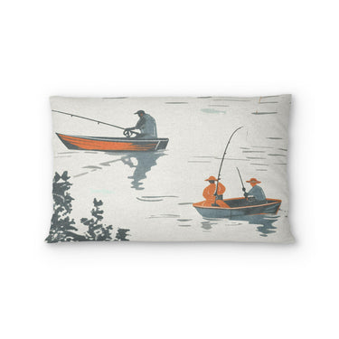 Gone Fishing Standard - cotton - White Backing