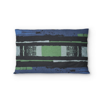 Ojai Blue & Green Standard - cotton - White Backing