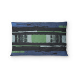 Ojai Blue & Green Standard - cotton - White Backing