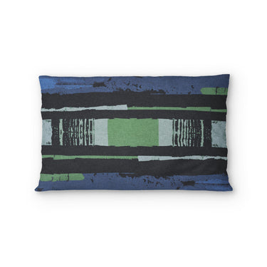 Ojai Blue & Green Standard - cotton - White Backing