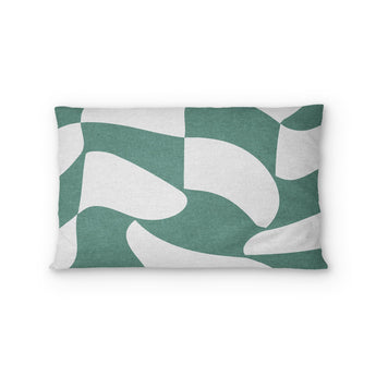 Twyla Checkered Aquamarine Standard - cotton - White Backing