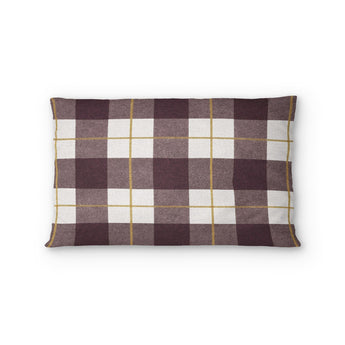 Wallace Plaid Maroon & Gold Standard - cotton - White Backing