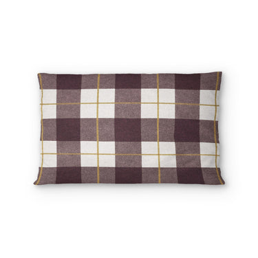 Wallace Plaid Maroon & Gold Standard - cotton - White Backing