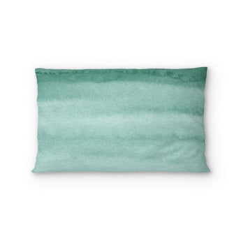 Jacinda Watercolor Teal Ombre Standard - cotton - White Backing