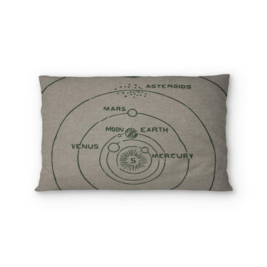 Solar System Taupe & Forest Standard - cotton - White Backing