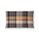 MacPherson Plaid Navy & Gold Standard - cotton - White Backing