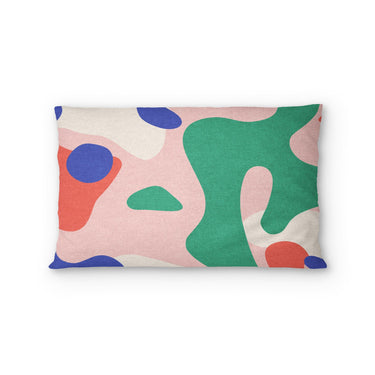 Concetta Pink Green & Purple Standard - cotton - White Backing